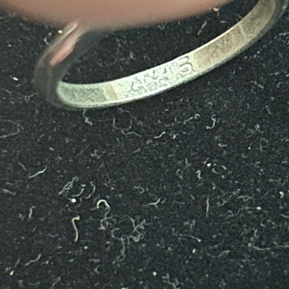 Uncas Silver Ring With Clear Solitaire Stone - image 4